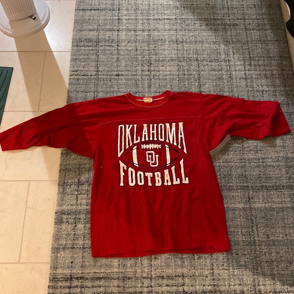 oklahoma football 3/4 shirt